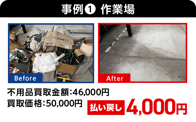 大幅値下げ事例1 作業場